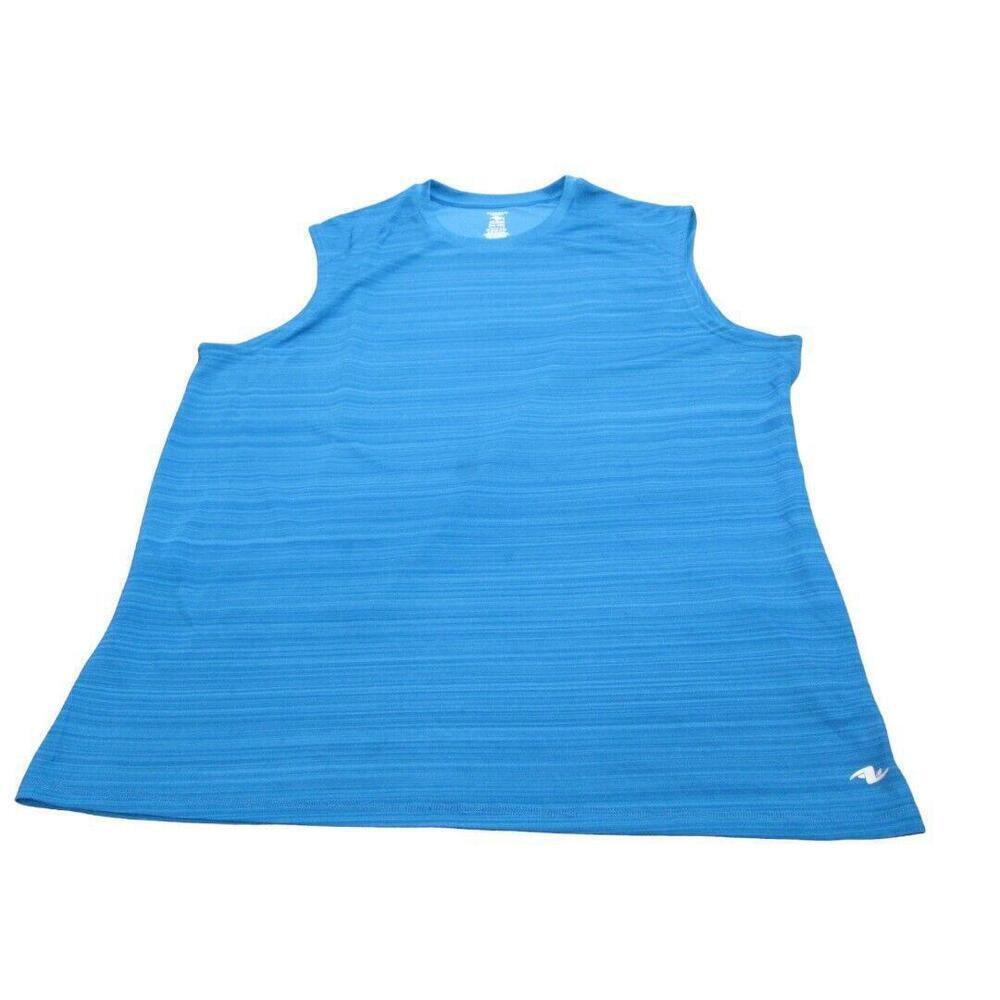 Athletic Works Mens Blue Dri More Sleeveless Training Tank Top T-Shirt Active 2X